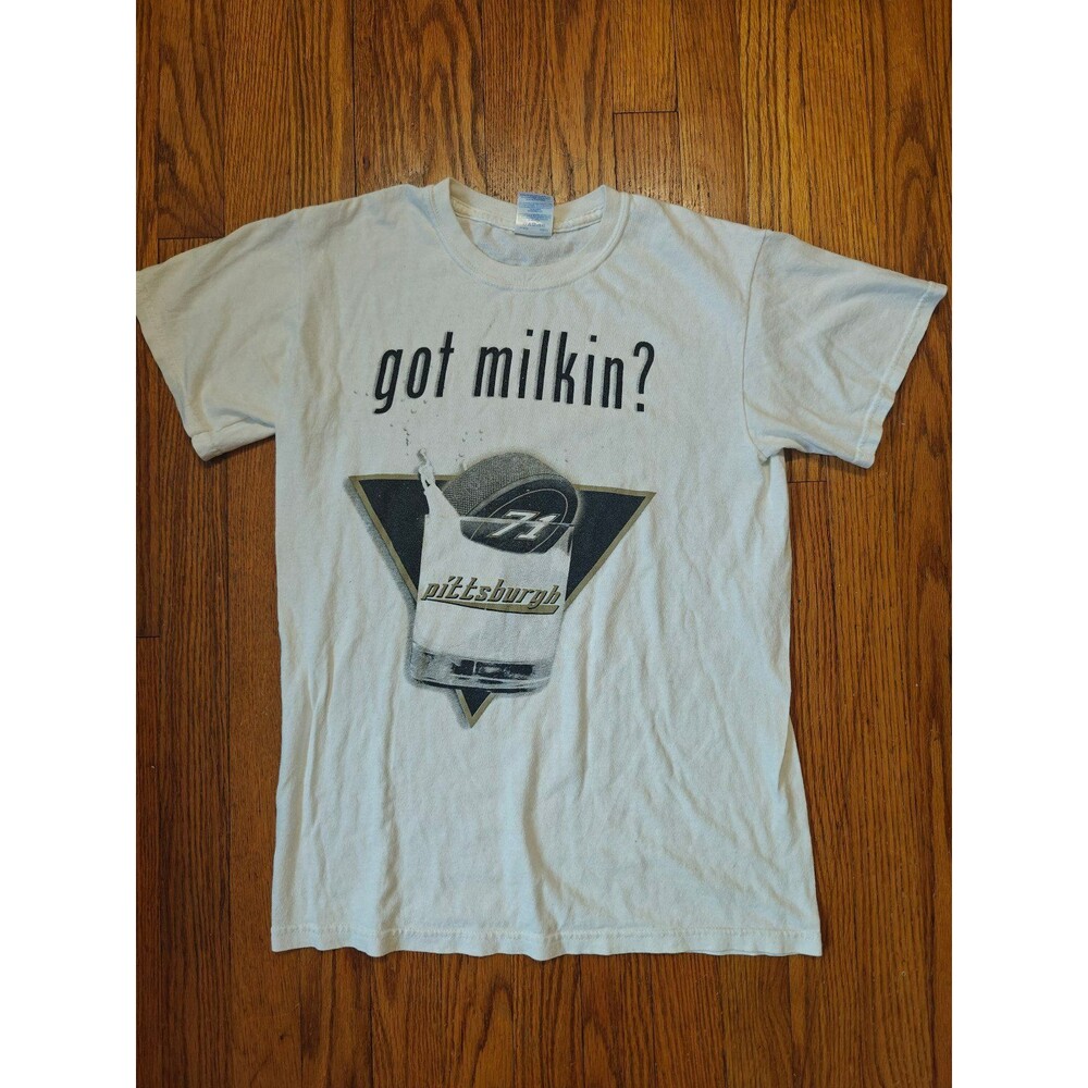 Vintage NHL Pittsburgh Penguins Evgeni Malkin Got Milkin Parody T Shirt Sz Small